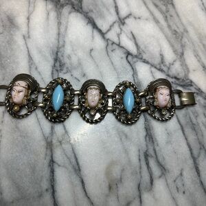 vintage Selro Selini Thai Asian Princess book panel bracelet